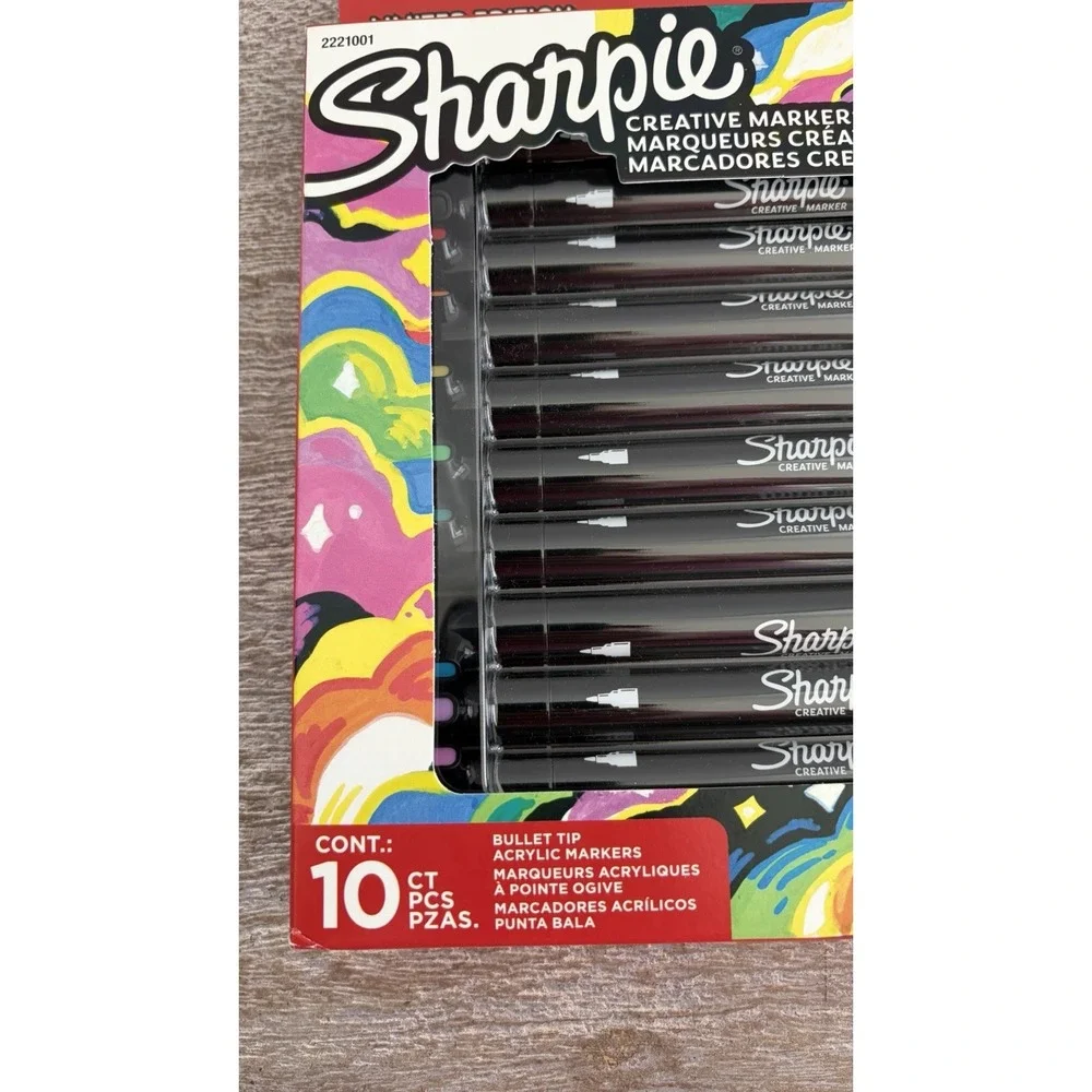 New Sharpie Creative Markers Bullet Tip Acrylic Markers 10 Count Limited Edition